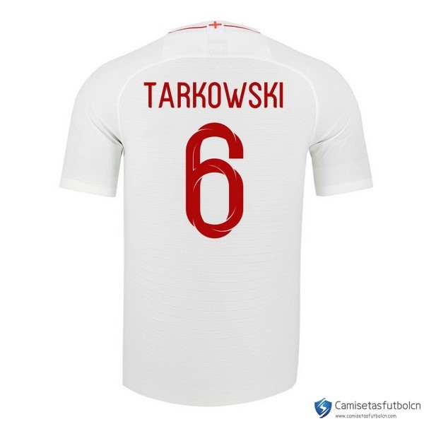 Camiseta Seleccion Inglaterra Primera equipo Tarkowski 2018 Blanco